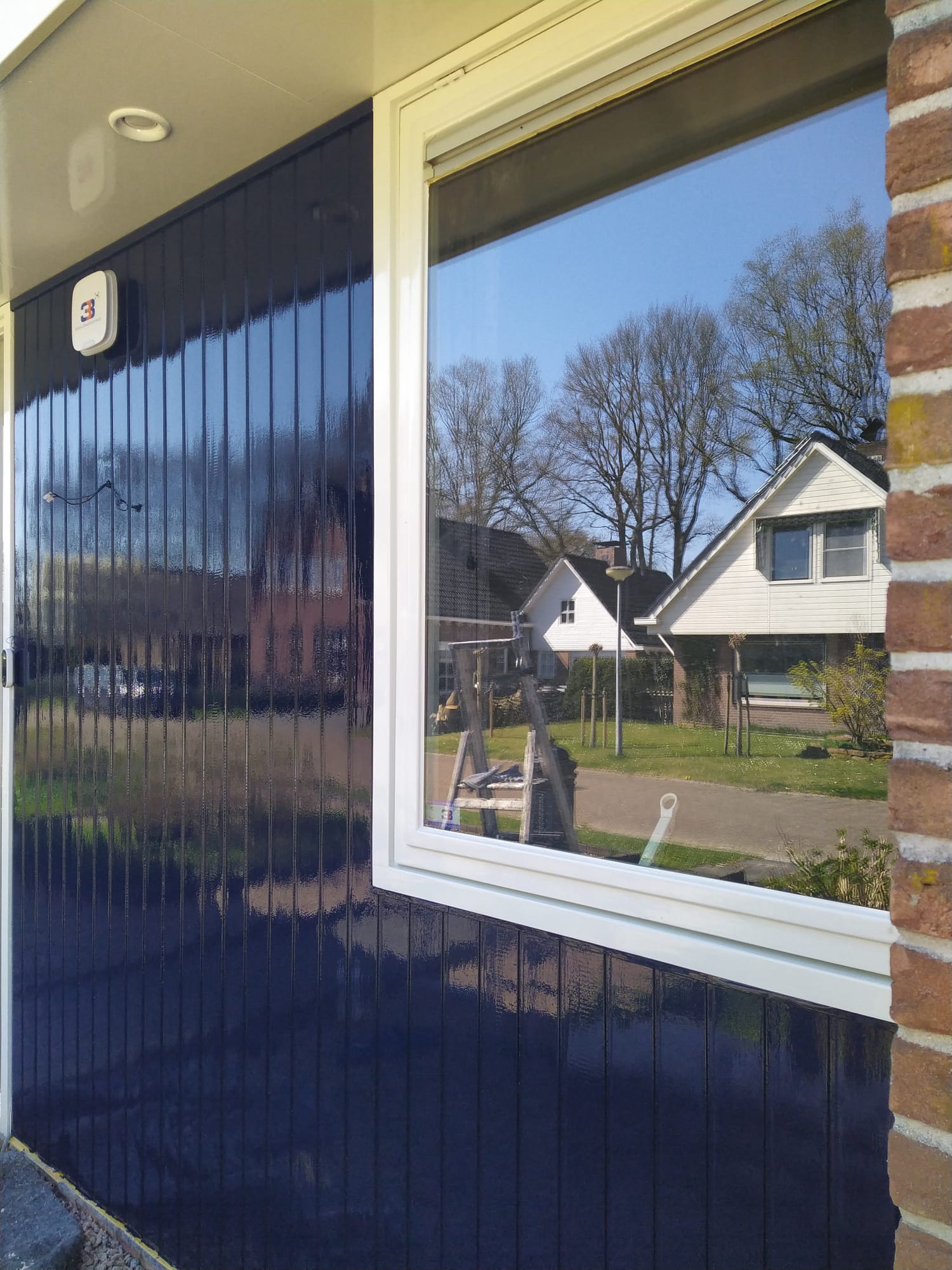 a window on a building